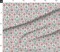 Watercolor Floral Red Blue Green Botanical Flowers Leaves Cottagecore Boho Custom Printed Fabric by Spoonflower Various Fabrics by the Yard or Fat Quarter